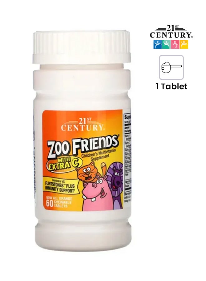 القرن الحادي والعشرون مكمل غذائي زو فريندز غني بفيتامين C - 60  قرص - Image 1